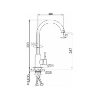 Смеситель для кухни Ekko серый E4062