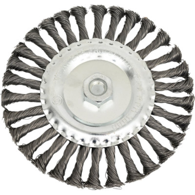 Щетка-крацовка плоская (175 мм; M14; крученая проволока) для УШМ Orientcraft WHBM14175738