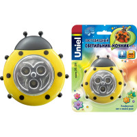 Светильник-ночник Божья Коровка Uniel /Yellow/3LED/3AAA DTL-354 7718