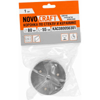Коронка алмазная по стеклу и керамике (80 мм; 56/30 мм) Novocraft KAC080056301