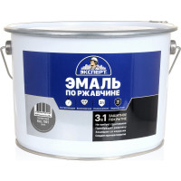 Эмаль Эксперт по ржавчине 3 в 1 полуматовая, серый RAL 7005, 10 кг 28334