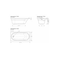Акриловая ванна Melodia della vita Classica 150х70х44 59604