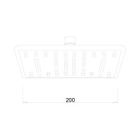 Лейка для верхнего душа Melodia della vita квадрат 200х200 мм, хром 34332