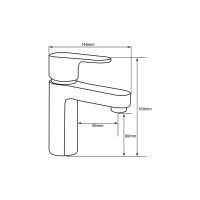 Смеситель для умывальника Melodia della vita Rock картридж 35 мм высокий, поворотный аэратор 69712