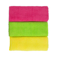 Салфетки для уборки OfficeClean Стандарт набор 3 шт., универсальные, плотная микрофибра, 30х30 см 275760