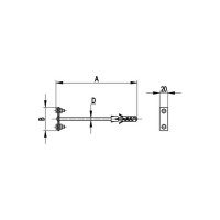Фасадный держатель DKC, 400 мм ND2302 39164