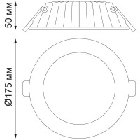 Встраиваемый светодиодный светильник NOVOTECH LED 20W GESSO 358807