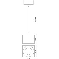 Накладной светодиодный светильник NOVOTECH длина провода 2м LED 12W 358657