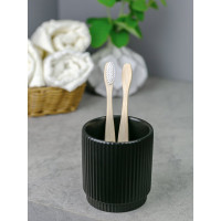 Стакан для зубных щеток Bath Plus 8,3х9,5 см BREVITA цвет BLACK CE2478DA-TB