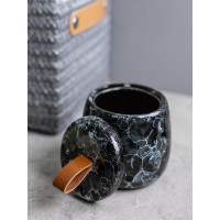 Баночка для ватных дисков Bath Plus PIETRA 9,6х7,5cm black W-CE2242AA-CT