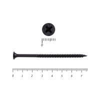 Саморез КРЕП-КОМП черный, универсал. усиленный, 4,2x76, 1.0 кг чм76тф