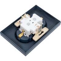 Розетка Systeme Electric AtlasDesign Грифель с/з двойная, со шторками, 16А, в сборе SE ATN000726