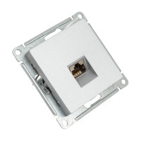 Компьютерная розетка Systeme Electric AtlasDesign Алюминий RJ45, кат. 6A, механизм SE ATN000386