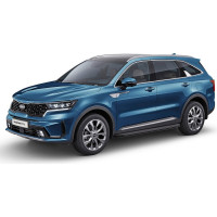 Пороги на автомобиль "Premium-Black" Rival для Kia Sorento IV 2020-н.в., 180 см, 2 шт., алюминий A180ALB.2806.1