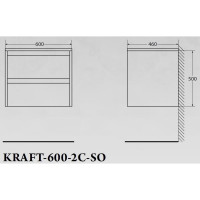 Подвесная база под раковину BelBagno KRAFT-600-2C-SO-RT Rovere Tabacco