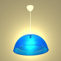 Светильник Apeyron декор, подвесной, Оулу, плаик, 1хЕ27 15Вт, 220В, синий, шнур белый/ 16-27