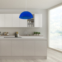 Светильник Apeyron декор, подвесной, Оулу, плаик, 1хЕ27 15Вт, 220В, синий, шнур белый/ 16-27