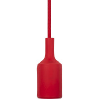 Пластиковый патрон TDM Е27 с подвесом 1 м, красный SQ0335-0063