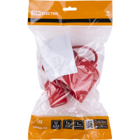 Пластиковый патрон TDM Е27 с подвесом 1 м, красный SQ0335-0063