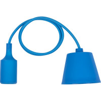 Пластиковый патрон TDM Е27 с подвесом 1 м, синий SQ0335-0066