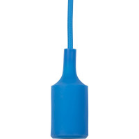 Пластиковый патрон TDM Е27 с подвесом 1 м, синий SQ0335-0066