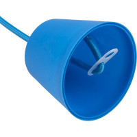 Пластиковый патрон TDM Е27 с подвесом 1 м, синий SQ0335-0066