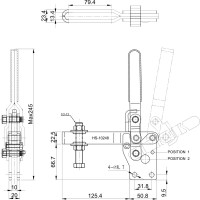 Зажим с вертикальной рукоятью HS CLAMP HS-10248
