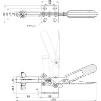 Зажим с горизонтальной рукоятью HS CLAMP HS-21385