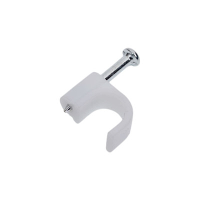 Скоба VKL electric 6 мм, круглая, пластиковая, уп. 50 шт. 9988739