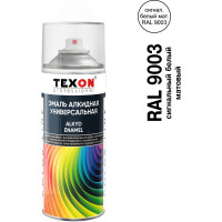 Алкидная эмаль Texon (RAL 9003 сигнальный белый; матовый; аэрозоль; 520 мл) ТХ184972