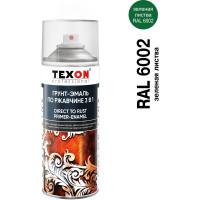 Универсальная алкидная эмаль Texon (зеленая листва RAL 6002; аэрозоль; 520 мл) ТХ188130