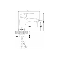 Смеситель для умывальника BOOU латунь B8174-1J
