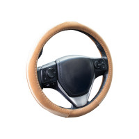 Оплетка KRAFT перфорированная эко-кожа + алькантара, размер M, 38 см, бежевая KT 800337