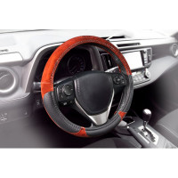 Оплетка KRAFT винил + эко-кожа + спонж, размер M, 38 см, черная KT 800355