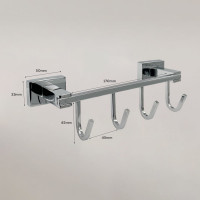 Полотенцедержатель Bath Plus BRUKLIN 4 крючка BR-86005-4