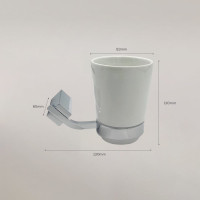 Керамический стакан с держателем Bath Plus TERRA Chromed C-51094
