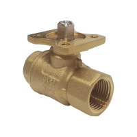 Двухходовой шаровой кран TECHNO 2015A латунный, под привод DN15, G1/2, КVS 2.5 640215-1