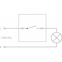 Одноклавишный выключатель WERKEL W1110011 шампань a050869