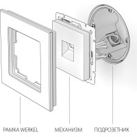 Розетка Werkel W1181004 Ethernet RJ-45 графит a050748