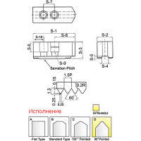 Комплект сырых кулачков для токарного патрона 8" (35х37х95 мм; T-паз=14 мм) TAIKI SJ08037B