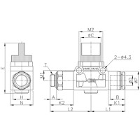 Клапан отсечной с ручным управлением 10 мм-G3/8" CDC Pneumatics HVC 10G03