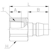 Куплунг внутренняя резьба - папа CDC Pneumatics PF 20