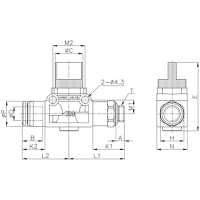 Отсечной клапан с ручным управлением 3/8-8мм HVF G0308 CDC Pneumatics