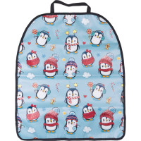 Защита спинки сиденья SKYWAY ПВХ Frontlit Пингвины 60х50 см S06101028