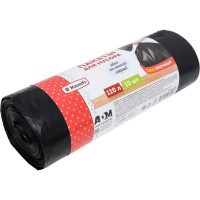 Мешки для мусора в рулоне (ПВД; 35 мкм; 120 л; чёрные) Komfi 115160