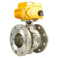 Шаровой кран DN.ru КШФП.316.200 Ду100 Ру16 с электроприводом QT-020 380В D160-01960