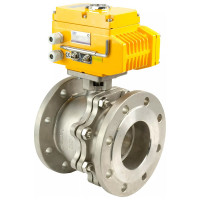 Шаровой кран DN.ru КШФП.316.200 Ду100 Ру16 с электроприводом QT-020 380В D160-01960