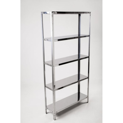 Стеллаж ООО ФУРАМА СН 1800x1000x400 мм, 5 полки, нержавеющая сталь СН181040-5