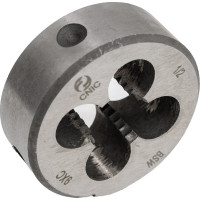 Плашка CNIC дюймовая 1/2"-12BSW 55гр 9ХС 12 ниток/дюйм, dнар. 38мм резьба Уитворта 39885