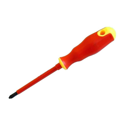 Крестовая отвертка CNIC №2 200мм р.ч. 100мм диэлектрическая 1000В с магн. након. KT 3101-7 30019